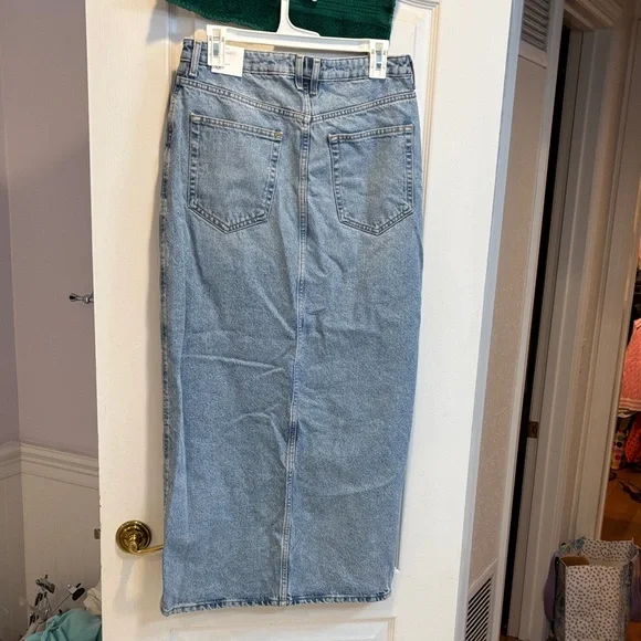 NWT Mango Light Blue Denim Skirt - Picture 3 of 6